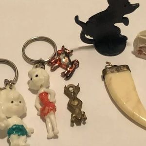 Vintage Cracker Jack Charms Keychains Figure lot